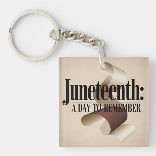 Abstracte Juneteenth Een dag om te onthouden Sleutelhanger (Voorkant)