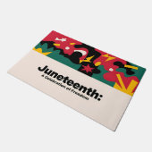 Abstracte Juneteenth Een viering van Freedom Desi Deurmat (Schuin)