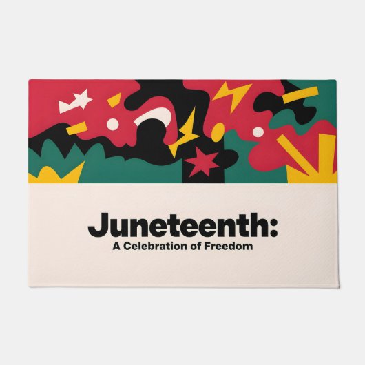 Abstracte Juneteenth Een viering van Freedom Desi Deurmat (Voorkant)