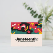 Abstracte Juneteenth Een viering van Freedom Desi Feestdagenkaart (Staand voorkant)