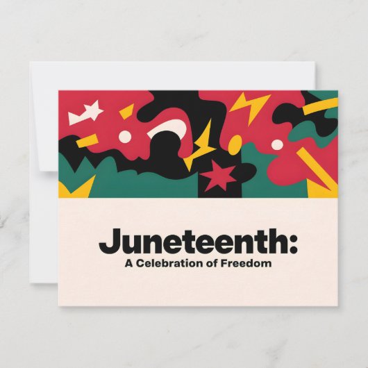 Abstracte Juneteenth Een viering van Freedom Desi Feestdagenkaart (Voorkant)