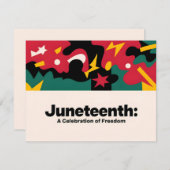 Abstracte Juneteenth Een viering van Freedom Desi Feestdagenkaart (Voorkant / Achterkant)