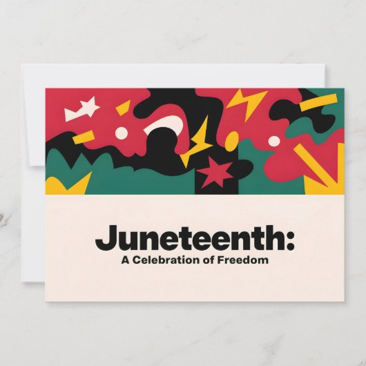 Abstracte Juneteenth Een viering van Freedom Desi Save The Date (Voorkant)