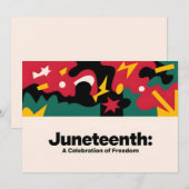 Abstracte Juneteenth Een viering van Freedom Desi Save The Date (Voorkant / Achterkant)
