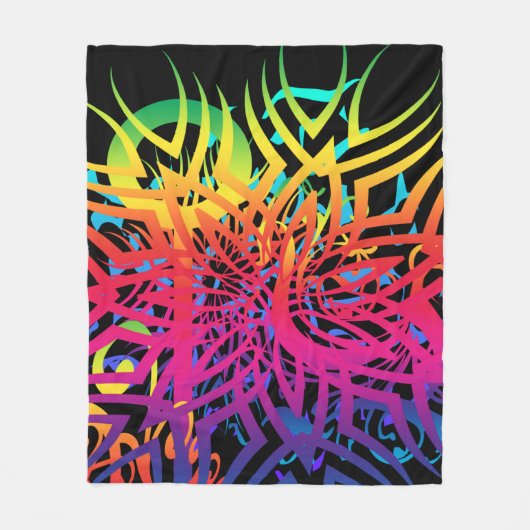 Abstracte Jungle Fleece Deken (Voorkant)