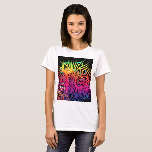 Abstracte Jungle T-shirt (Voorkant volledig)