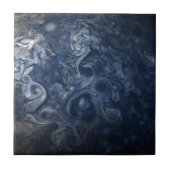 Abstracte Jupiter Blues Space Ceramic Tile Tegeltje (Voorkant)