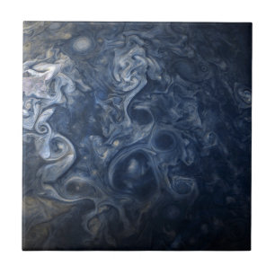 Abstracte Jupiter Blues Space Ceramic Tile Tegeltje