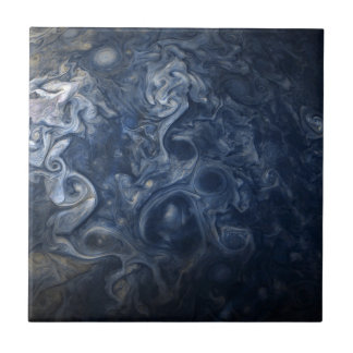 Abstracte Jupiter Blues Space Ceramic Tile Tegeltje