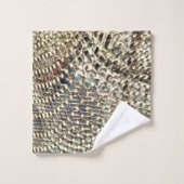 Abstracte jute met lichte gouden metalen toonwerpi bad handdoek (Wasdoekje)