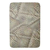 Abstracte jute met lichte gouden metalen toonwerpi badmat (Voorkant Verticaal)