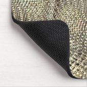 Abstracte jute met lichte gouden metalen toonwerpi muismat (Hoek)