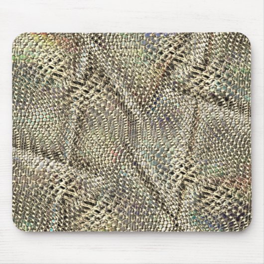 Abstracte jute met lichte gouden metalen toonwerpi muismat (Voorkant)