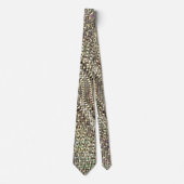 Abstracte jute met lichte gouden metalen toonwerpi stropdas (Voorkant)