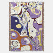Abstracte juweeltoon gemarmerde aura deken (Voorkant Verticaal)