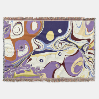 Abstracte juweeltoon gemarmerde aura deken