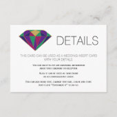 Abstracte juwelen voor de bruiloft invoegen 1 informatiekaartje (Voorkant)