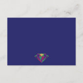 Abstracte juwelen voor de bruiloft invoegen 1 informatiekaartje (Achterkant)