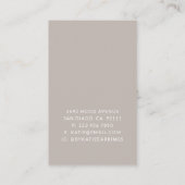 Abstracte juwelenmaker voor Woman Waring Display K Visitekaartje (Achterkant)