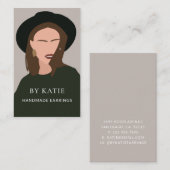 Abstracte juwelenmaker voor Woman Waring Display K Visitekaartje (Voorkant / Achterkant)