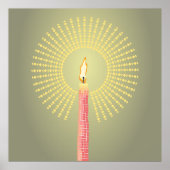 abstracte kaars poster kunst aan de muur (Voorkant)