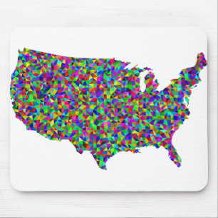 Abstracte kaart van Amerika Muismat