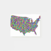 Abstracte kaart van Amerika Post-it® Notes (Voorkant)