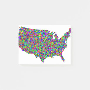 Abstracte kaart van Amerika Post-it® Notes