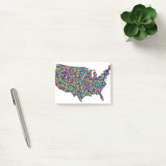 Abstracte kaart van Amerika Post-it® Notes (Kantoor)