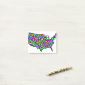 Abstracte kaart van Amerika Post-it® Notes (Op bureau)