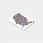 Abstracte kaart van Amerika Post-it® Notes (Schuin)