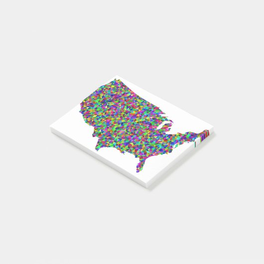 Abstracte kaart van Amerika Post-it® Notes (Schuin)