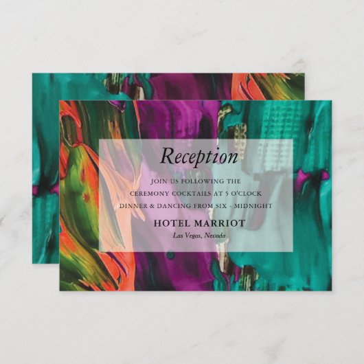 Abstracte Kaart voor acrylontvang (Voorkant / Achterkant)