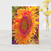 Abstracte Kaart voor heldere zonnebloemen (Gele Bloem)