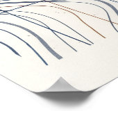 Abstracte kaartposter met hoogtelijnen poster (Hoek)