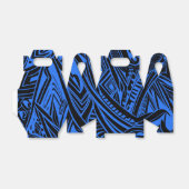 Abstracte kabel voor zwarte en blauwe tribale bedankdoosjes (Uitgevouwen)