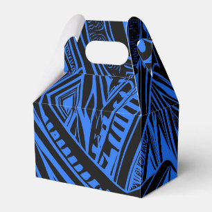 Abstracte kabel voor zwarte en blauwe tribale bedankdoosjes