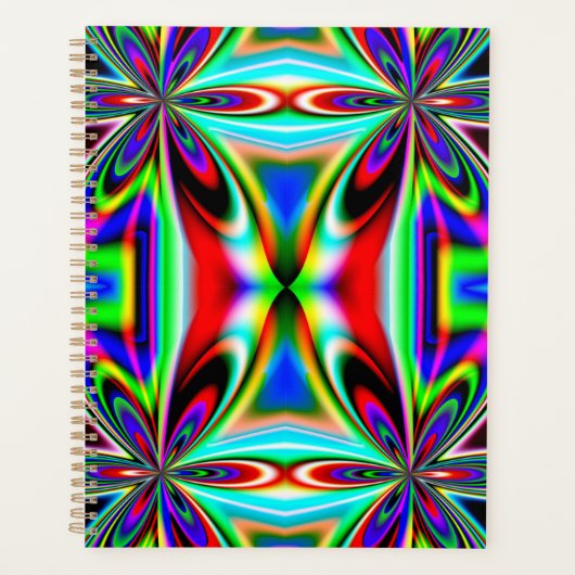 Abstracte Kaleidoscoop Kleurrijk Ontwerp-11438 Planner (Voorkant)