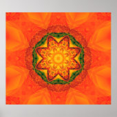 Abstracte kaleidoscoop oranje achtergrond. prachti poster (Voorkant)