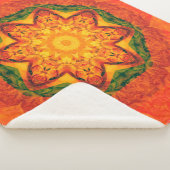 Abstracte kaleidoscoop oranje achtergrond. prachti sherpa deken (3/4)