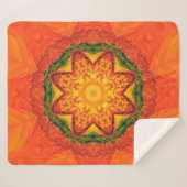 Abstracte kaleidoscoop oranje achtergrond. prachti sherpa deken (Voorkant (horizontaal))
