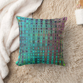 Abstracte Kaleidoscopische Aqua Retro Boomerang Wa Kussen