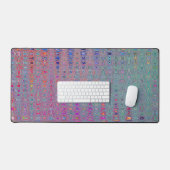 Abstracte Kaleidoscopische Retro Boemeranggolven Bureaumat (Keyboard & Muis)