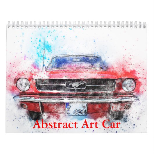 Abstracte kalender met auto's (Hoes)