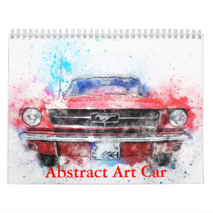 Abstracte kalender met auto's