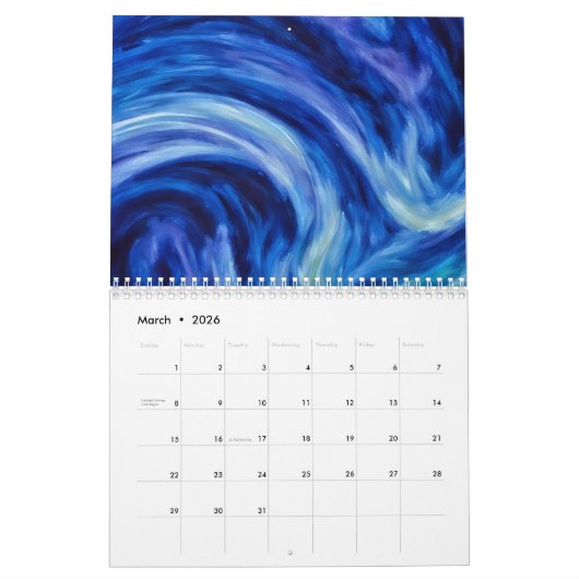 Abstracte kalender voor fotografische kunst (Mar 2026)