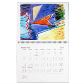 Abstracte kalender voor schilderijen (Feb 2027)