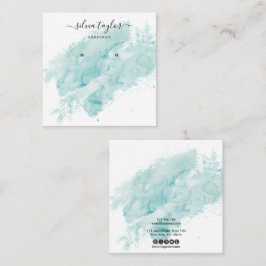 Abstracte kalligrafie Bezig met het oormerken van  Vierkante Visitekaartje