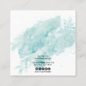 Abstracte kalligrafie Bezig met het oormerken van Vierkante Visitekaartje (Achterkant)