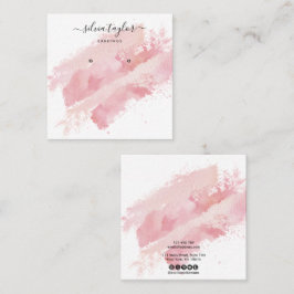 Abstracte kalligrafie Bezig met het oormerken van  Vierkante Visitekaartje